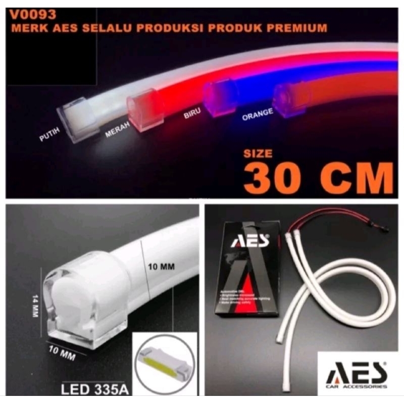 Lampu alis 1 Mode 30cm led Grade A  AES Original