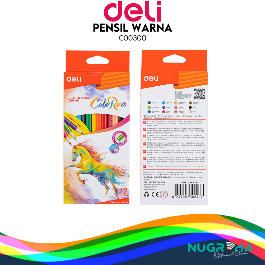 

DELI PENSIL WARNA PANJANG 12 WARNA C00300