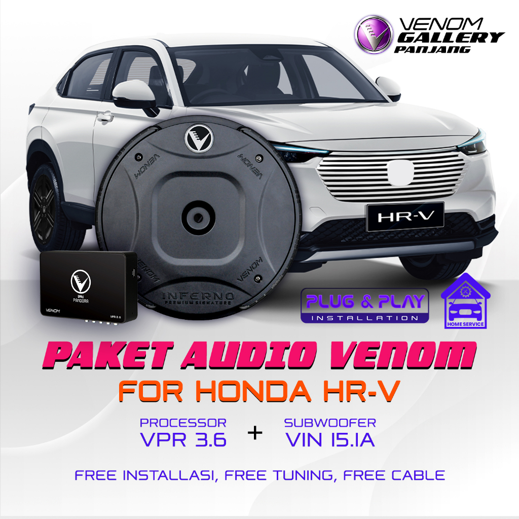 PAKET AUDIO VENOM EXPRESS 1 HONDA HRV - PAKET AUDIO MOBIL HONDA HRV