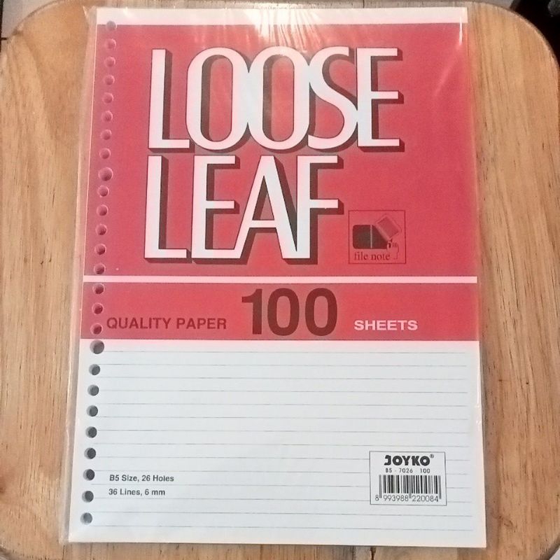 

loose leaf atau isi binder B5 merek Joyko