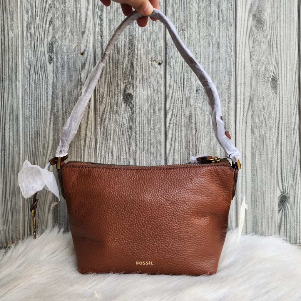 tas branded Juliana Mini Hobo Bag Leather Brown