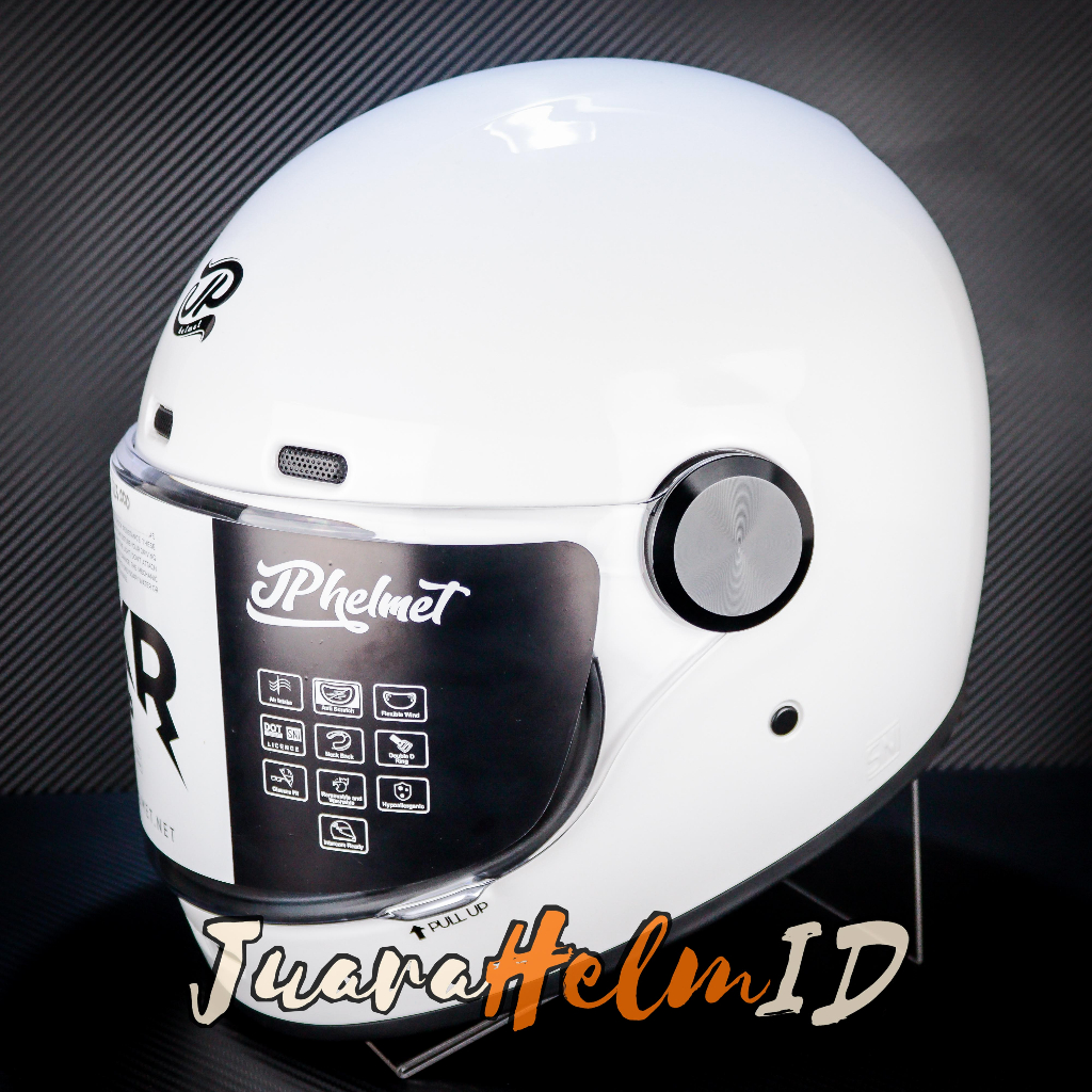 JPX HELM JP ROKR SOLID / BROKEN WHITE / RETRO CLASSIC