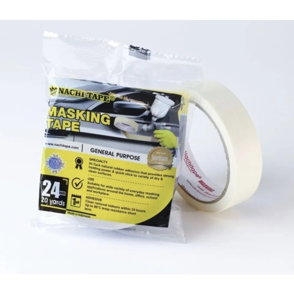 

Isolasi Kertas (Masking Tape) Kecil 24mm dan 48mm Merk Nachi