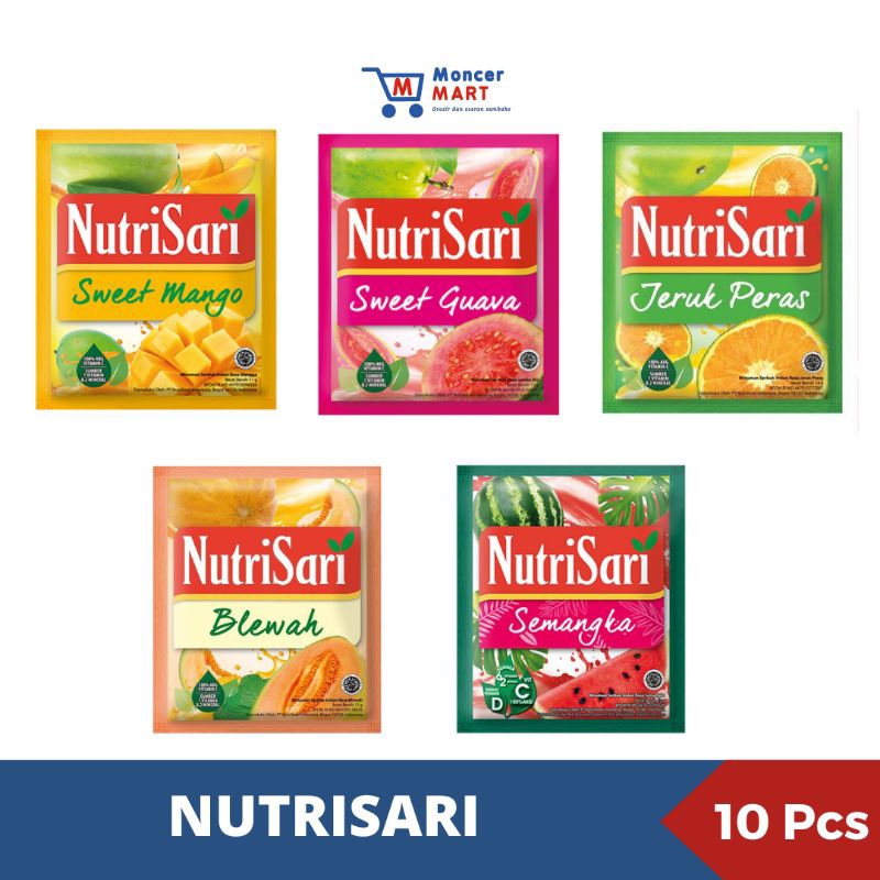 

Nutrisari Minuman Serbuk Rasa Buah Renceng Isi 10 Sachet