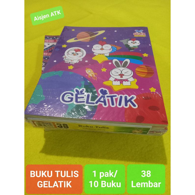 

BUKU TULIS GELATIK ISI 38 LEMBAR (I PAK 10 BUKU)