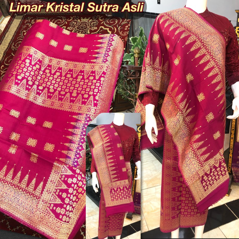 Songket Limar Sutra Asli/ songket tenun asli palembang /ilham songket palembang