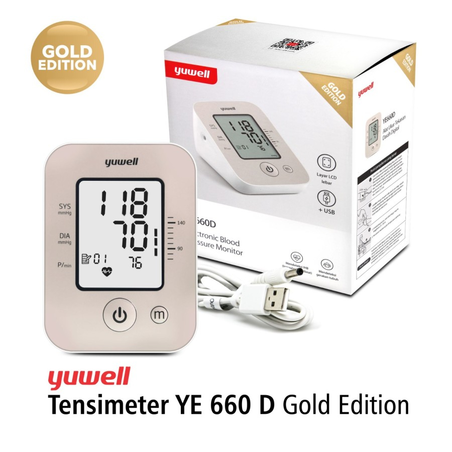 Tensimeter Digital Yuwell 660 D B / Tensi Digital Alat Cek Tekanan Darah