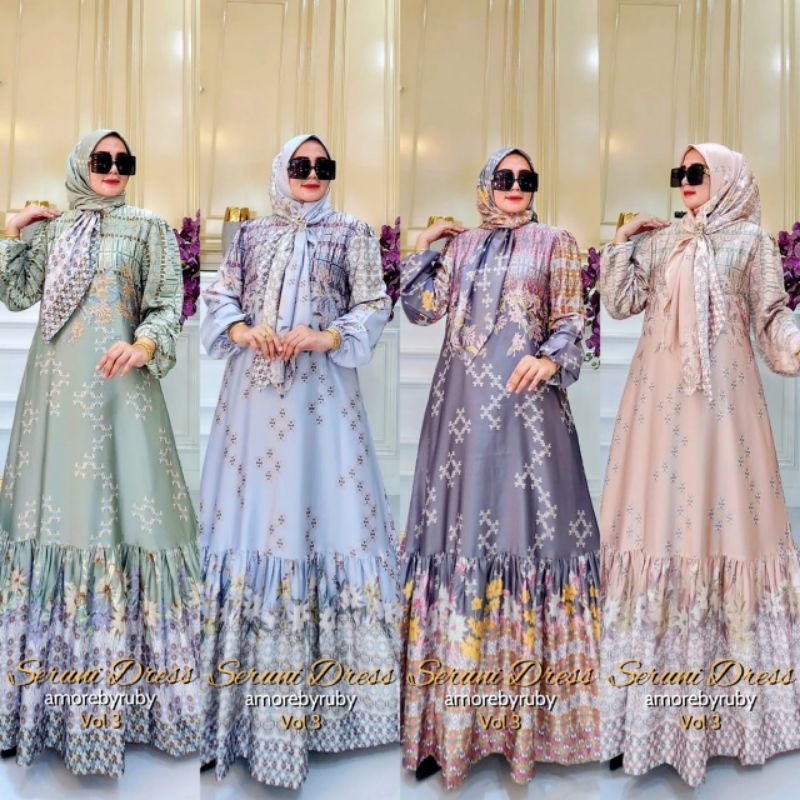 gamis amore by ruby - Gamis amore by ruby Seruni set hijab voll 3 amore by ruby