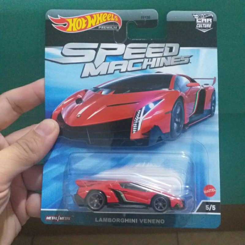 HOT WHEELS SPEED MACHINE LAMBORGHINI VENENO MERAH