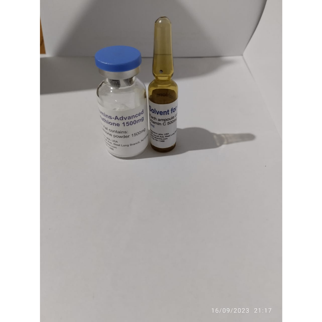 Relumins whitening set eceran - 2 vial glutathione + 2 vit c untuk 2 kali pemakaian