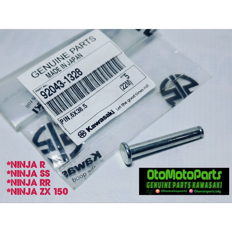 PIN STEP BELAKANG NINJA R RR SS 6X38.5 ORIGINAL 92043-1328