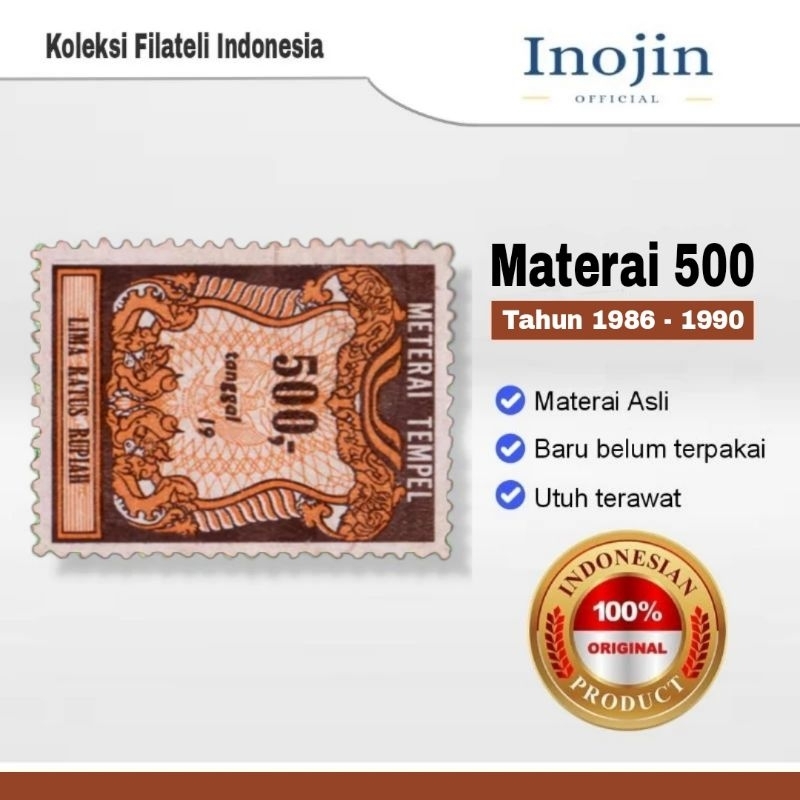 

Materai 500 Rupiah Tahun 1986 1987 1988 1989 1990 Perangko Matrai Tempel Asli Original