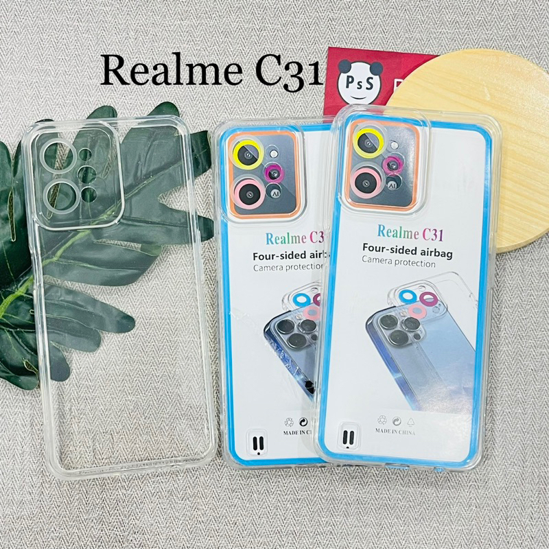 Case AIRBAG Realme C31 Softcase Camera Protection Casing TPU Bening - PsS