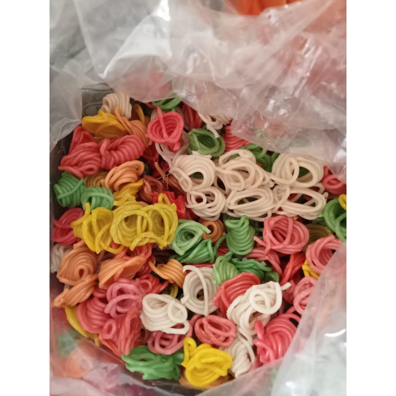 

Kerupuk keong besar warna warni 500g