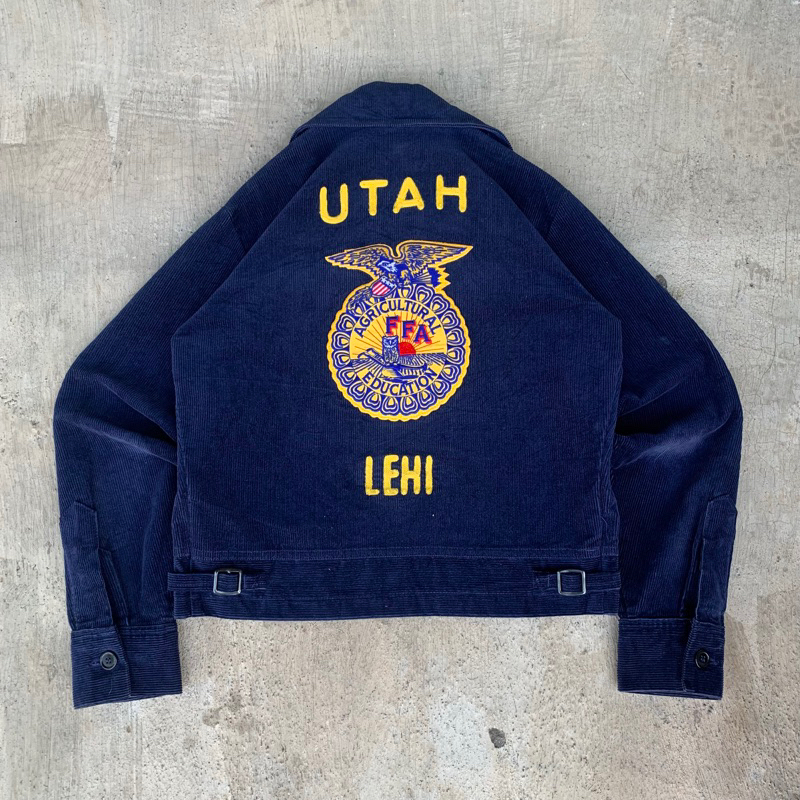 90s FFA Jacket FUTURE FARMERS OF AMERICA AGRICULTUR utah - lehi. corduroy vintage