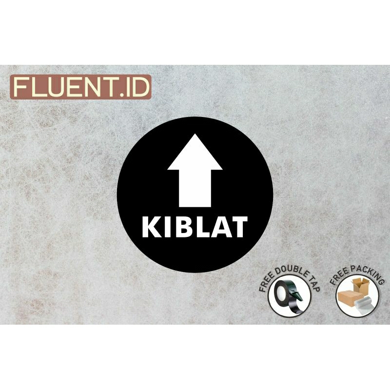 Akrilik Kiblat | Sign Kiblat Bulat Minimalis