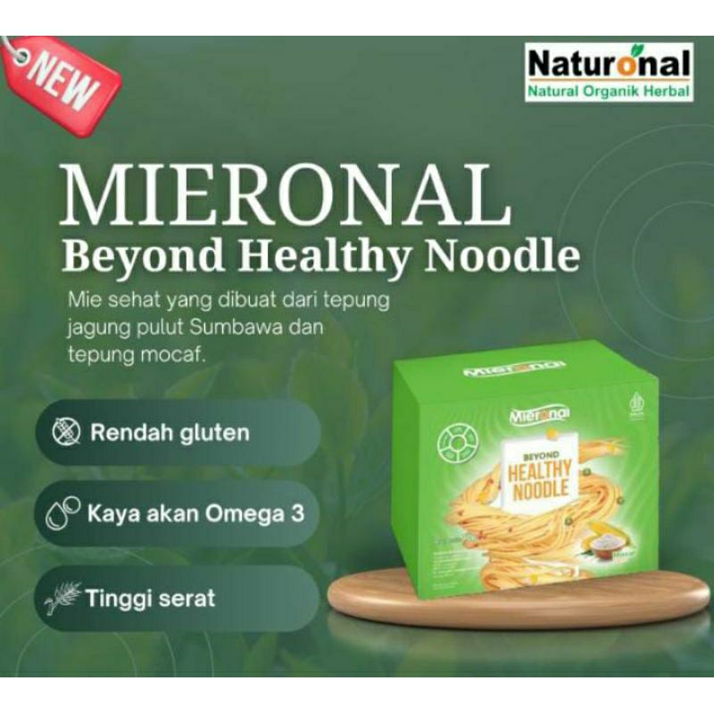 

Mieronal Mie Sehat Kaya Serat Low Gluten Kaya Omega3