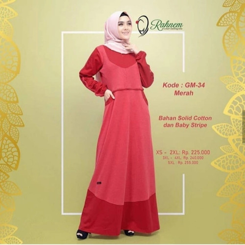 GAMIS RAHNEM GM 43 MERAH BY RAHNEM