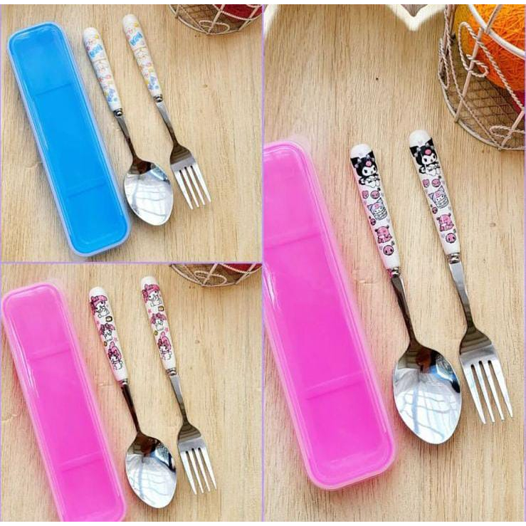 SENDOK SET GARPU GAGANG KERAMIK KUROMI MELODY
