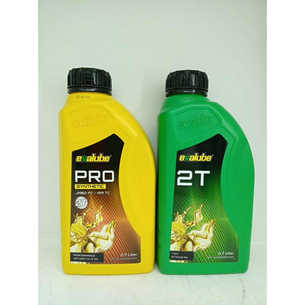 Oli Evalube 2T & 2T Pro 0.7L Oli Samping Hijau Kuning Racing Semi-Synthetic 2 Tak 2tak Original ninj