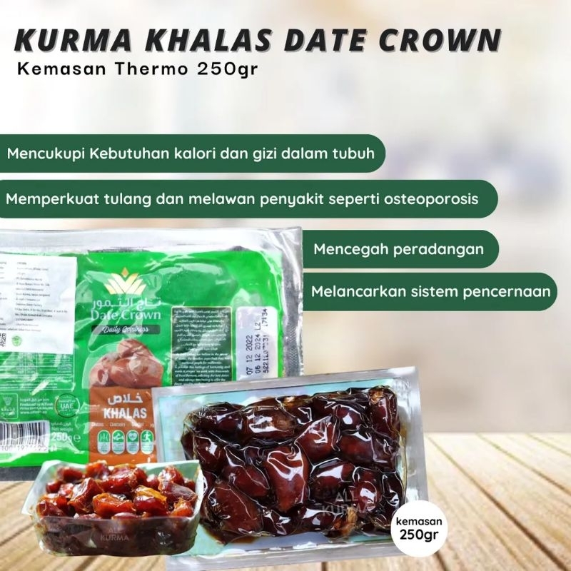 

Kurma khalas date crown 250gr