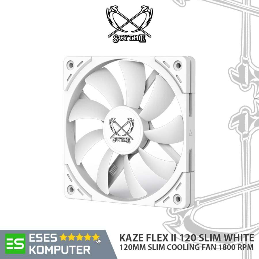 Fan Scythe Kaze Flex II 120 SLIM WHITE PWM 1800 RPM | 120mm KazeFlex