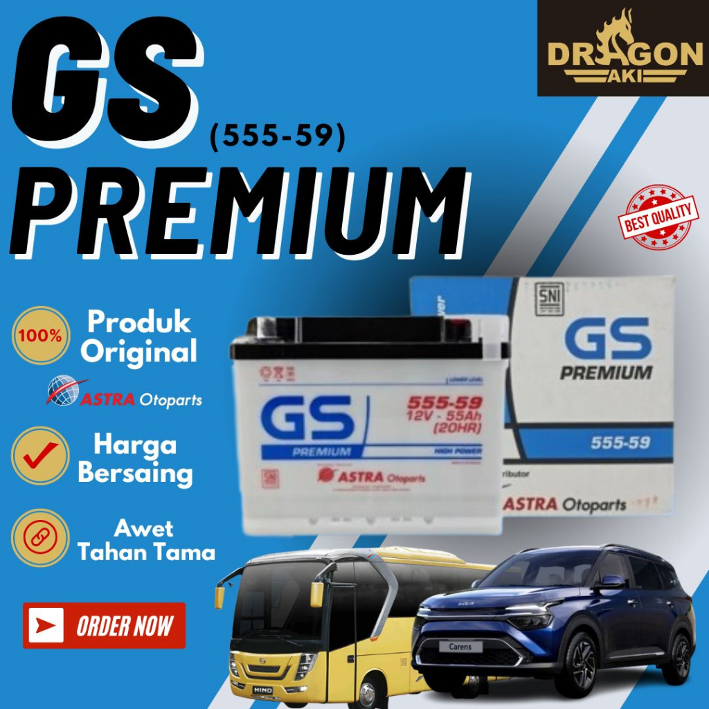 Aki mobil Gs premium 555-59