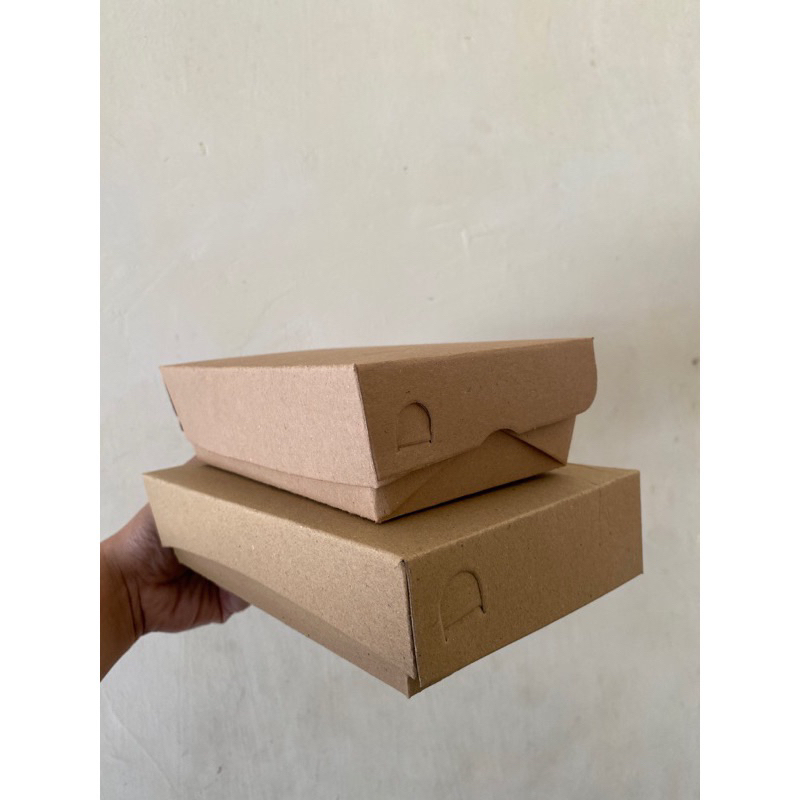 Lunch Box L/Dus nasi/kotak nasi L/dus kraft Laminasi (25 lembar)