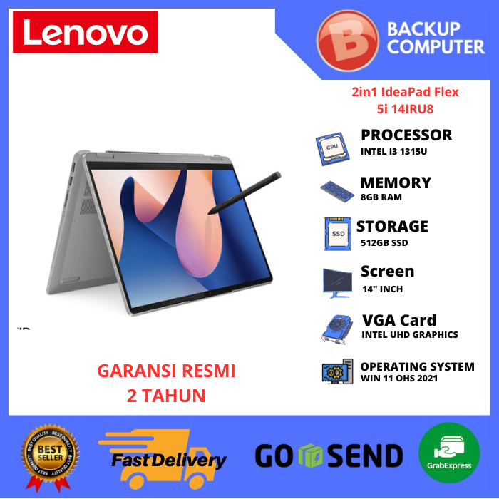 Laptop Lenovo 2in1 Convertible Lenovo IdeaPad Flex 5i 14IRU8 82Y0006XID