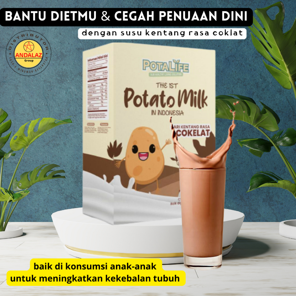 

EXTRA HEMAT Susu Kentang Rasa Coklat 300g - POTALIFE Sari Kentang Membantu Mempercepat Program Diet dan Mencegah Penuaan Dini - Meningkatkan Kekebalan Tubuh Anak - Meningkatkan Pencernaan Energi Tubuh dan Fungsi Ginjal - Mempercepat Penyembuhan Luka