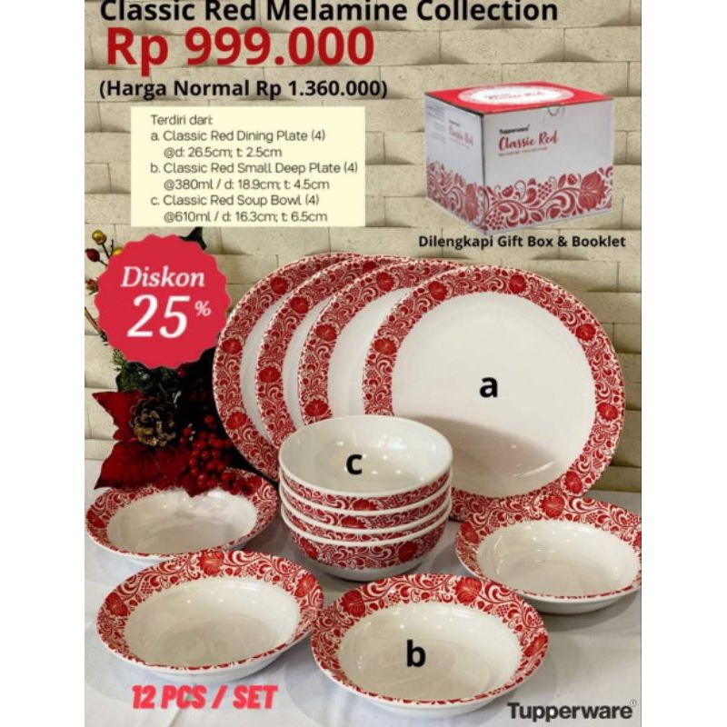 classic Red melamine collection tupperware