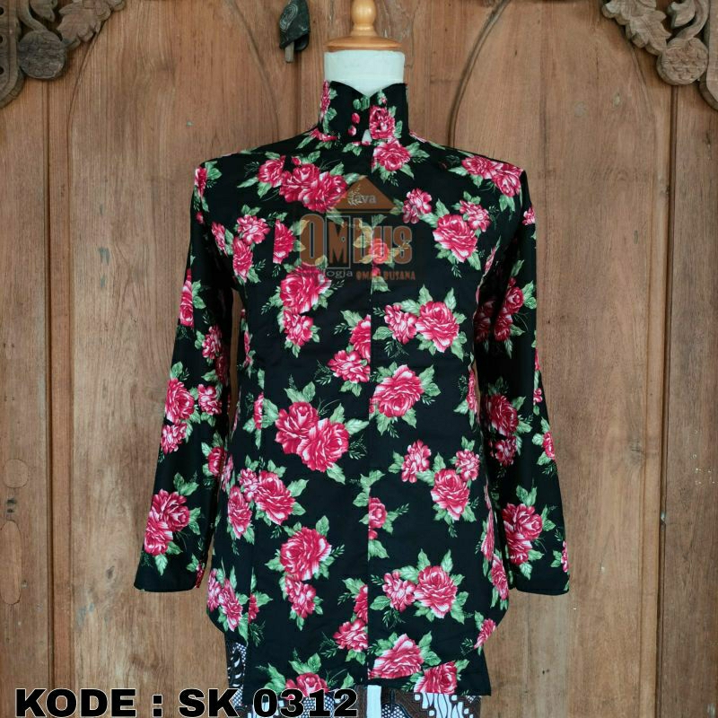 Surjan Bunga Kode: SK 0312|| Surjan Bunga|Baju Jawa|Java Ombus