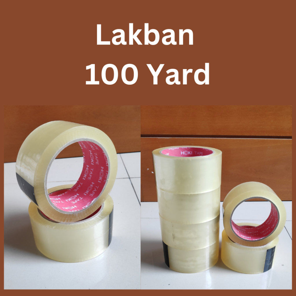 

Lakban Bening 100 yard, Lakban Kualitas Super Bening, Lakban Besar, Selotip