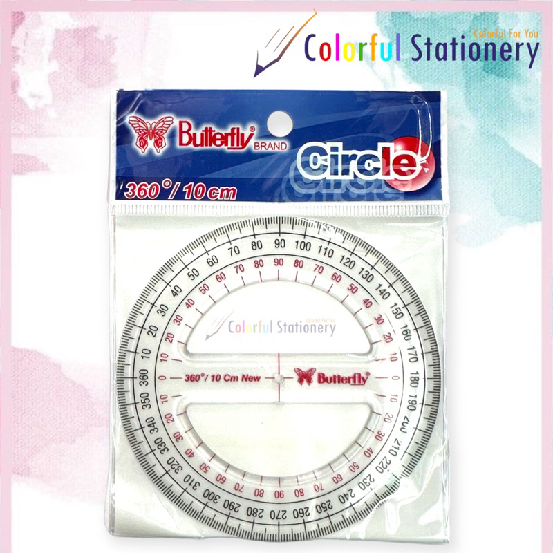 

Busur Derajat Butterfly 360/10 cm (2 Lubang)