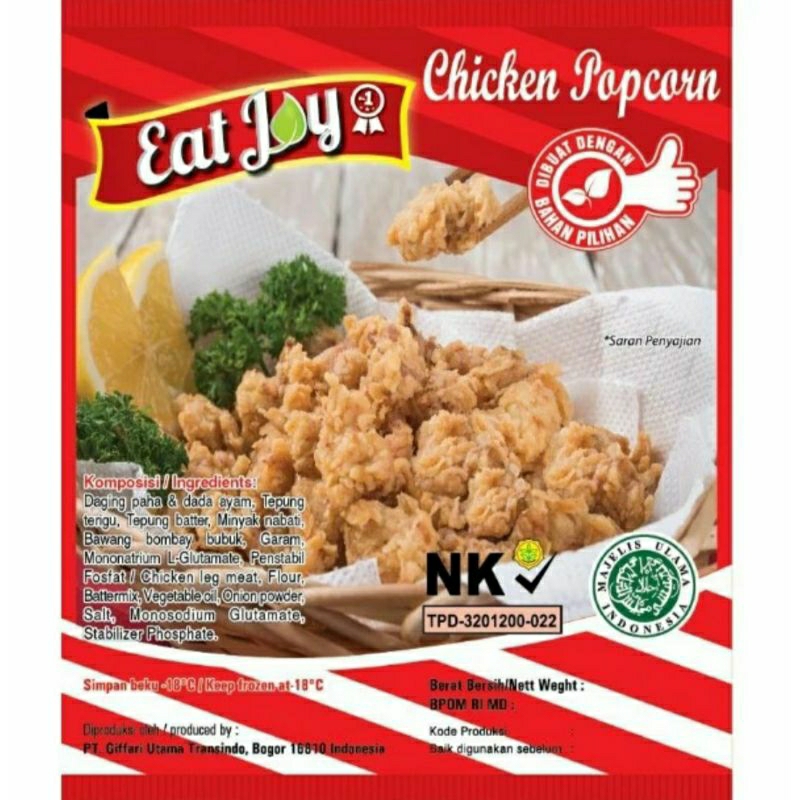 

EATJOY CHICKEN POPCRON 500GR