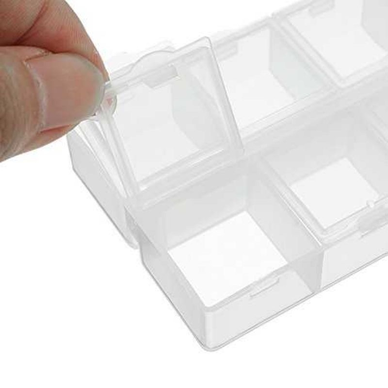 BERICHHA Kotak Perhiasan Aksesoris Plastic Storage Jewelry Box 10 Grid