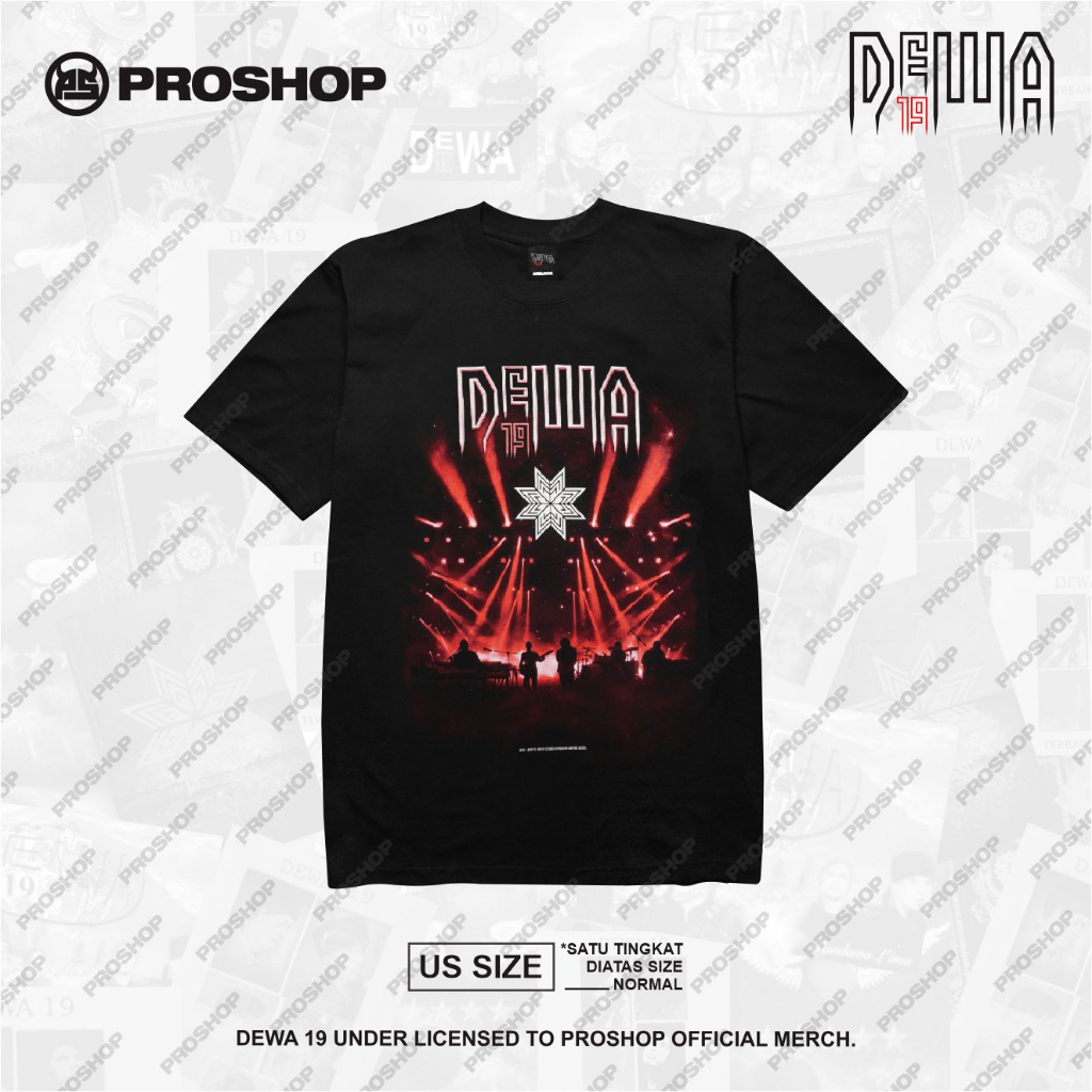 Proshop | Stadium Tour Dewa 19 Tshirt | Kaos Pria Kaos Distro | Hitam