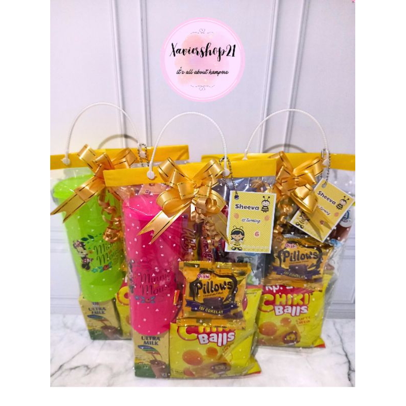 

Paket Snack ulang tahun Komplit + Botol minum /PAKET A/ FREE CARD/Goodie bag ulang tahun