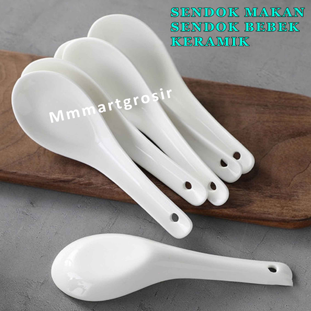 Sendok Makan / Sendok Bebek / Sendok Keramik Putih