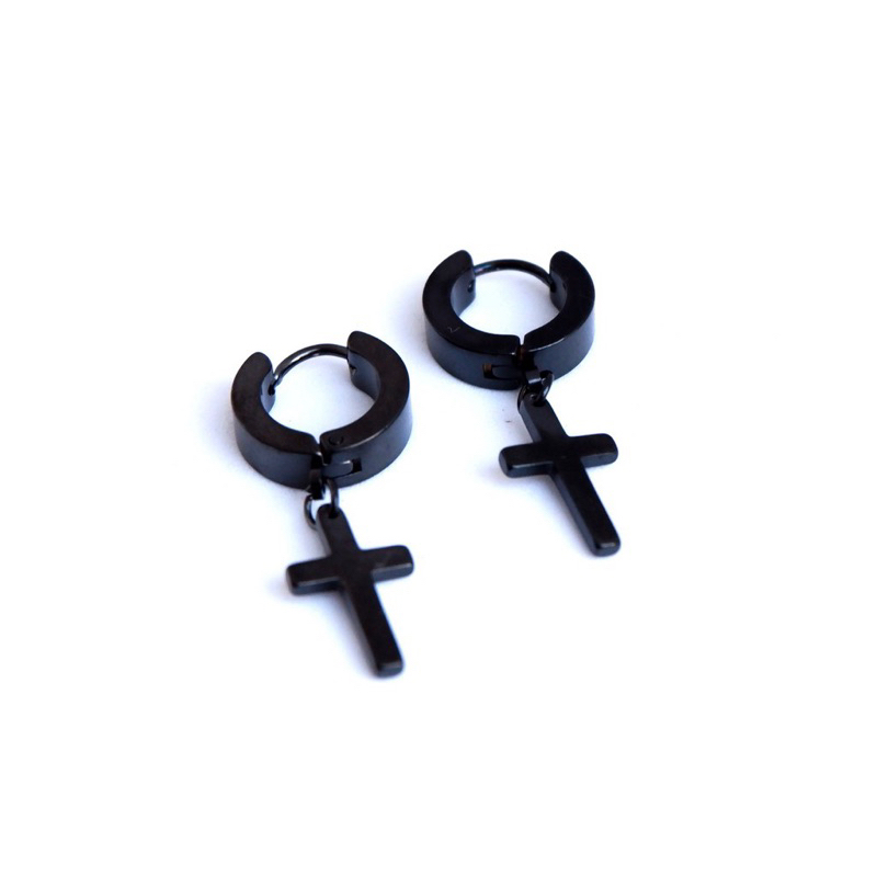 (PAP) Anting Salib Titanium Anti Karat l Anting Salib Titanium l Anting Korea / Anting-Anting Salib 