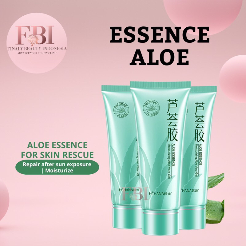Essence AloeVera Asli Gel lidah Buaya Aloe Vera Gel Murni Natural Pelembab Moisturizer 40g Gel lidah