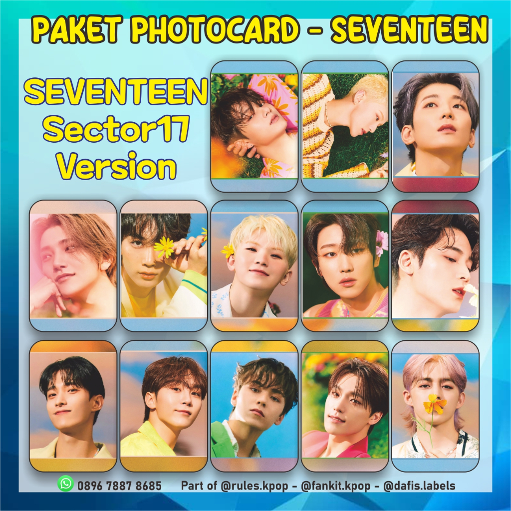 13 lbr - (bisa COD) PAKET PHOTOCARD SEVENTEEN SECTOR17 PAKET HEMAT SEVENTEEN PC SEVENTEEN ALBUM PHOT