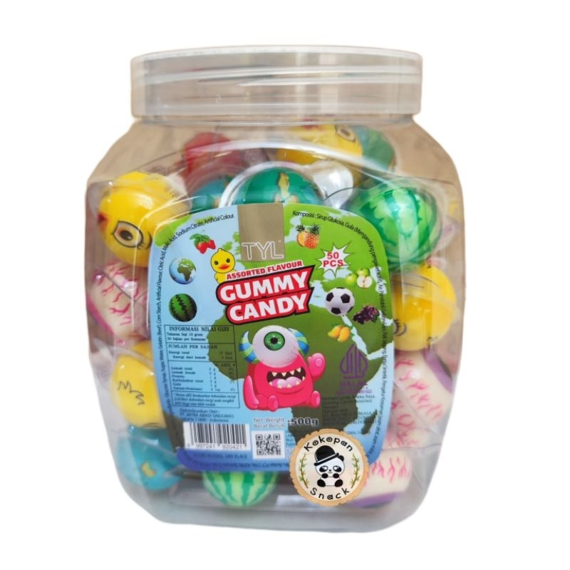 

TYL GUMMY CANDY 500GR toples isi 50pcs barcode 899724192042