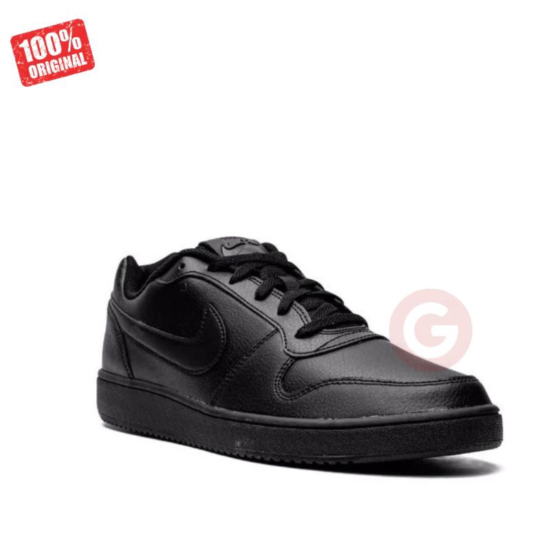 Sepatu Nike Ebernon Low Triple Black sneakers BIG SIZE