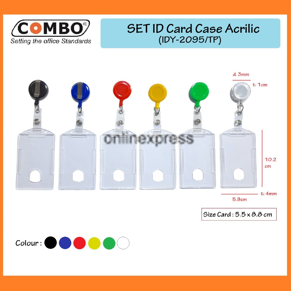 

Set Gantungan Id Card / ID Card Acrilic + Yoyo Solid / Tempat Id Card