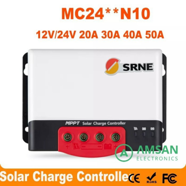 SRNE MPPT 20A 30A 40A 50A Solar Charge Controller SCC MC24**N10 - 20A Limited