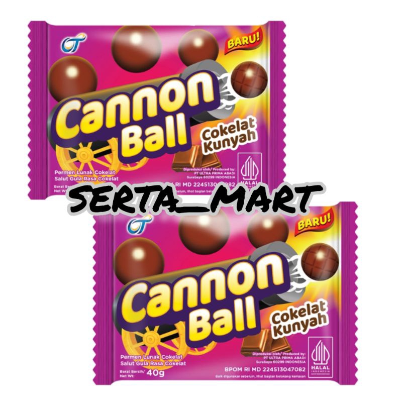 

Cannon Ball Cokelat Kunyah - Permen Coklat 40gr