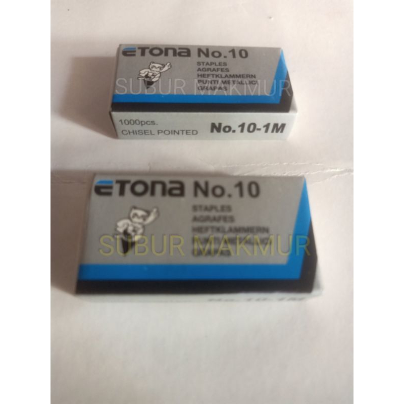 

(1kotak kcl) Isi staples ETONA No. 10 - Isi Staples ETONA No. 10-1M - Isi Staples kecil Asli