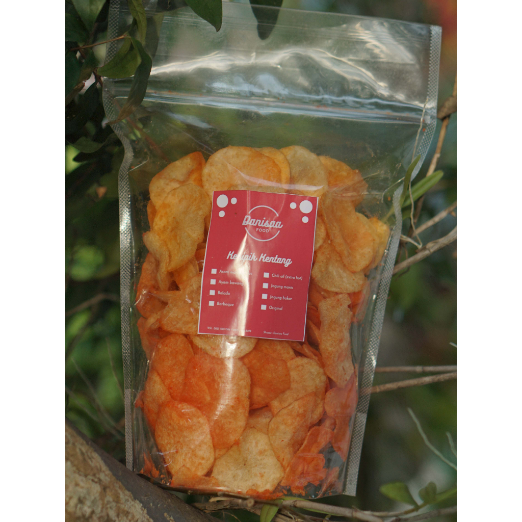 

KERIPIK KENTANG BALADO / KERIPIK KENTANG KRIUK / KERIPIK KENTANG HALAL 200 Gram