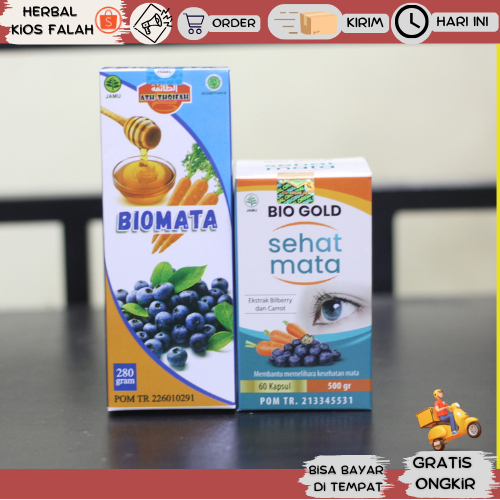Kapsul Sehat Mata Bio Gold Ekstrak Blueberry dan Wortel MADU BIOMATA